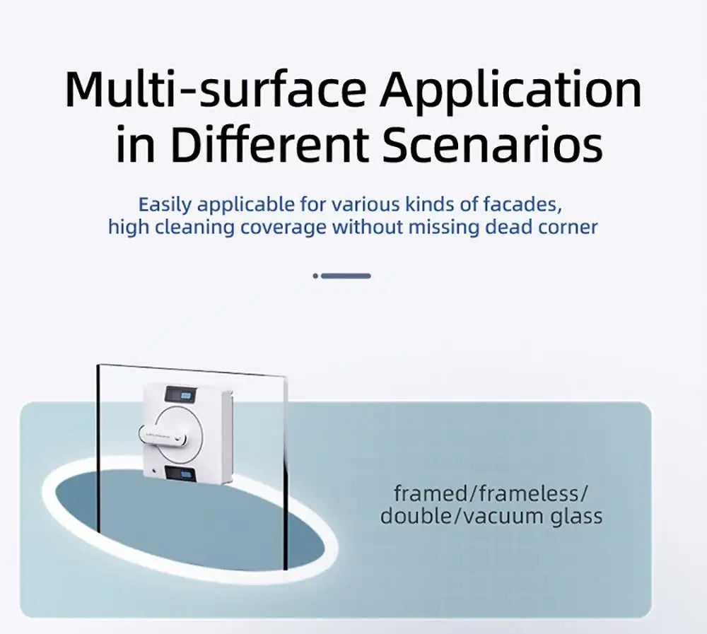 LIECTROUX YW509 Robot Window Cleaner, 3000Pa Suction Power,Double Water Tank,  Smart Path Planning, Remote Control