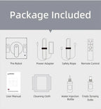 LIECTROUX YW509 Robot Window Cleaner, 3000Pa Suction Power,Double Water Tank,  Smart Path Planning, Remote Control