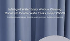 LIECTROUX YW509 Robot Window Cleaner, 3000Pa Suction Power,Double Water Tank,  Smart Path Planning, Remote Control
