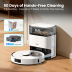 AIRROBO L60+ Robot Vacuum and Mop, Self-Emptying, 6000PA, 240min, Proactive Intelligence Obstacle Avoidance, Carpet Detection