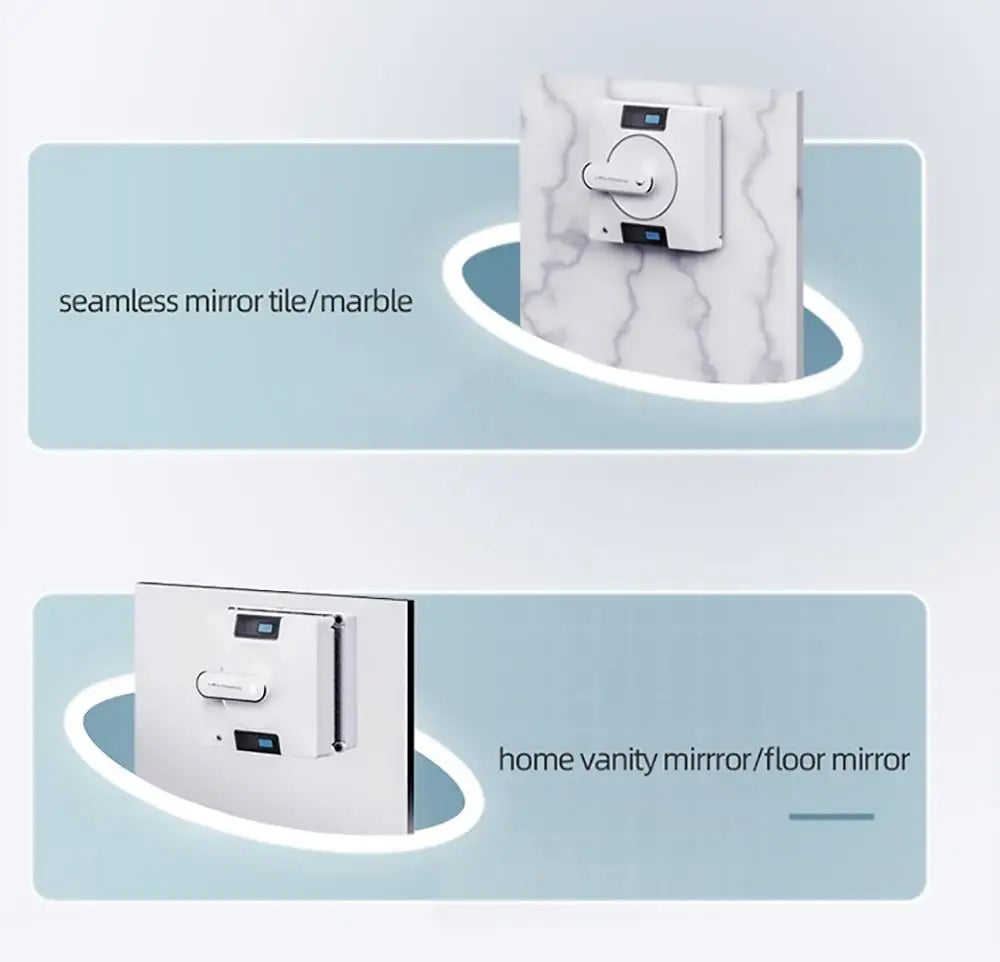 LIECTROUX YW509 Robot Window Cleaner, 3000Pa Suction Power,Double Water Tank,  Smart Path Planning, Remote Control