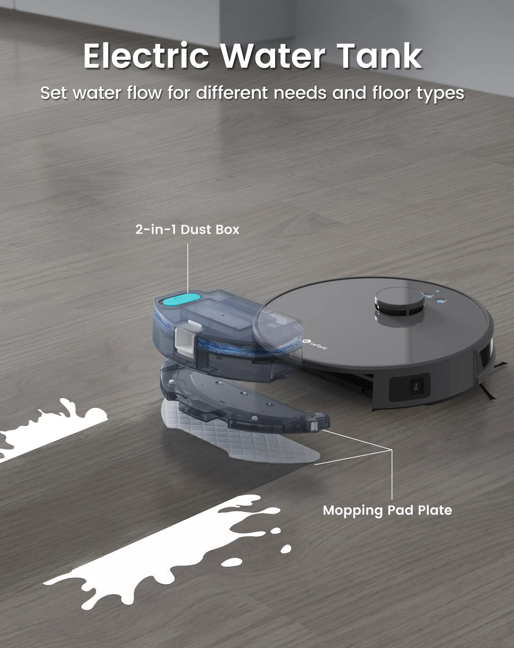 Lefant M1 Robot Vacuum Cleaner with mopping 4000Pa Suction, Lidar Navigation,WiFi/App/Alexa, Ideal for Pet Hair,Carpet