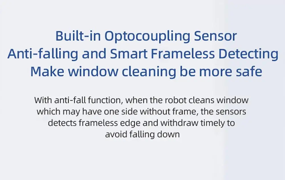 LIECTROUX YW509 Robot Window Cleaner, 3000Pa Suction Power,Double Water Tank,  Smart Path Planning, Remote Control