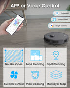 Lefant M1 Robot Vacuum Cleaner with mopping 4000Pa Suction, Lidar Navigation,WiFi/App/Alexa, Ideal for Pet Hair,Carpet