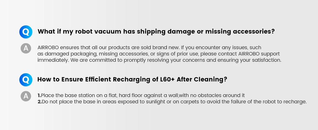AIRROBO L60+ Robot Vacuum and Mop, Self-Emptying, 6000PA, 240min, Proactive Intelligence Obstacle Avoidance, Carpet Detection