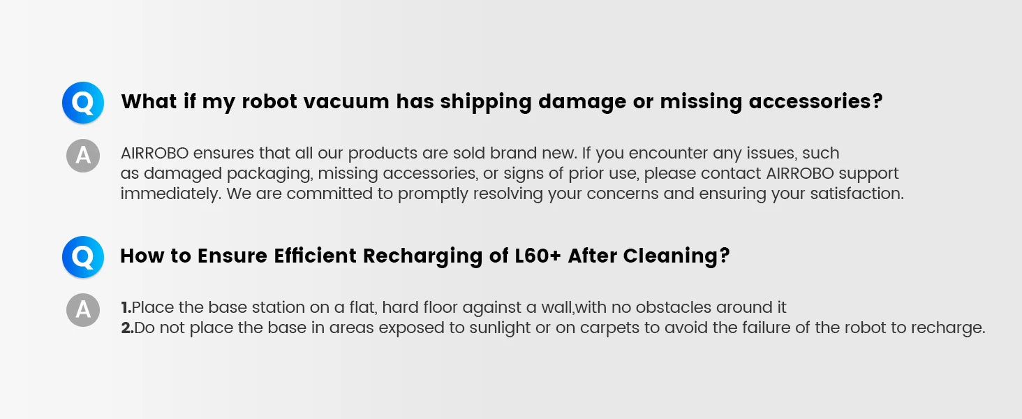 AIRROBO L60+ Robot Vacuum and Mop, Self-Emptying, 6000PA, 240min, Proactive Intelligence Obstacle Avoidance, Carpet Detection