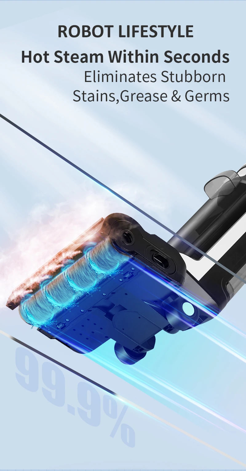 RL9Max Smart Vacuum – Steam, Wet/Dry, 14000Pa