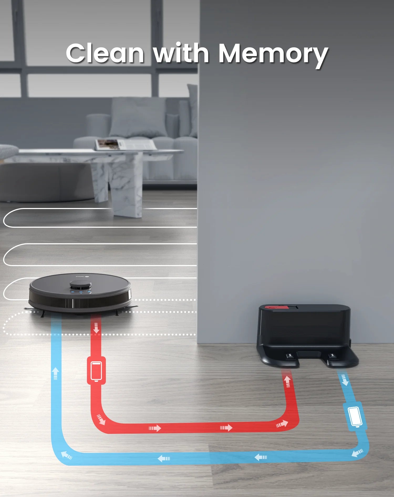 Lefant M1 Robot Vacuum Cleaner with mopping 4000Pa Suction, Lidar Navigation,WiFi/App/Alexa, Ideal for Pet Hair,Carpet