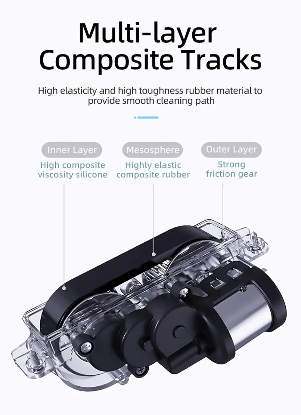 LIECTROUX YW509 Robot Window Cleaner, 3000Pa Suction Power,Double Water Tank,  Smart Path Planning, Remote Control